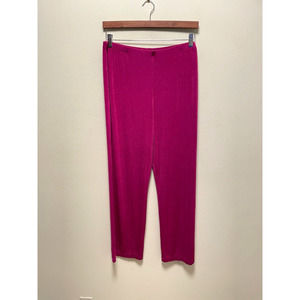 Chico's Travelers Womens Wide Leg Pants Sz XL 3 Fuschia High Rise Slinky Stretch